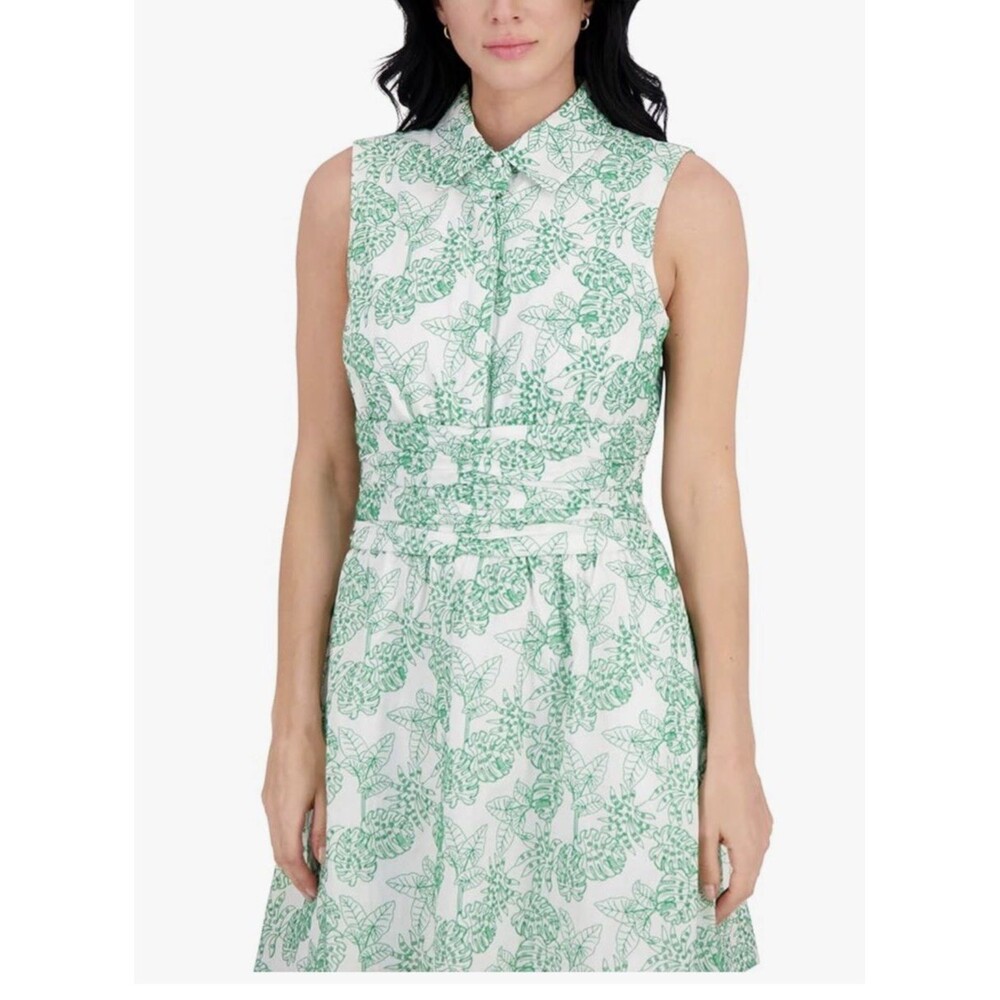 Kensie Women's Sleeveless Collared A-line Embroidered Mini Dress Size 12 NEW!